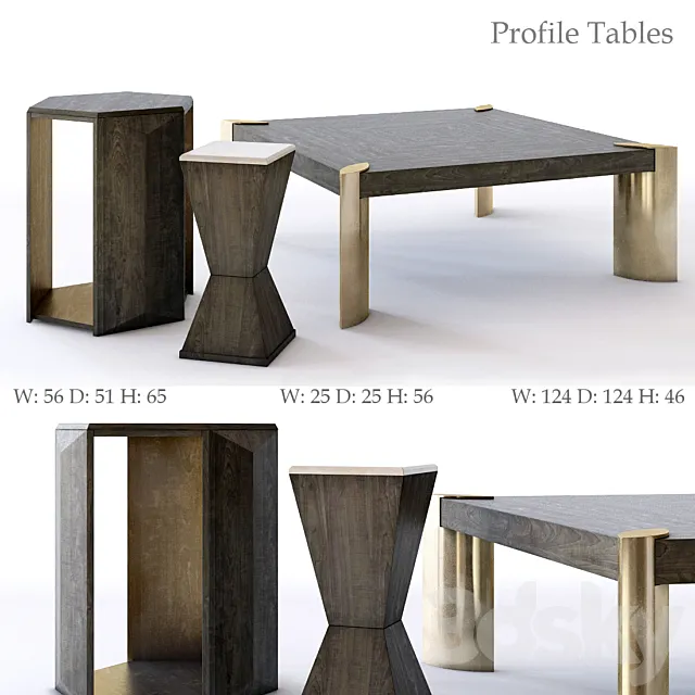 Bernhardt Profile Tables 3D Model Bernhardt Profile Tables 3D Model