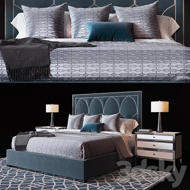 Bernhardt Regan Upholstered King Bed 3DModel