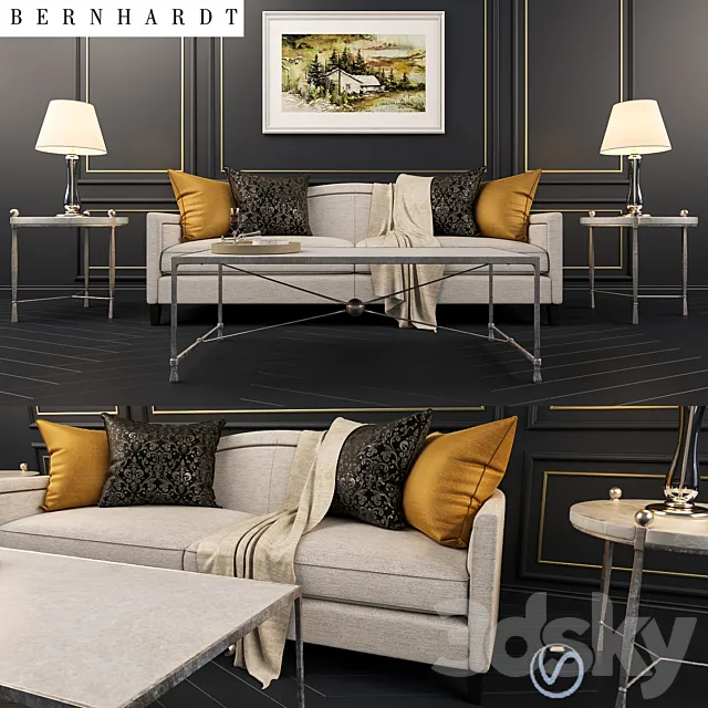 Bernhardt – Strickland Sofa 3D Model
