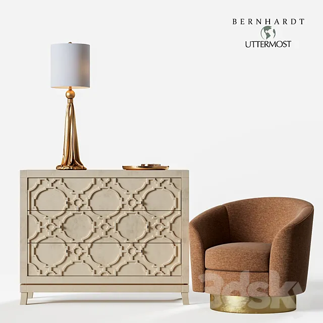 Bernhardt & uttermost set 3D Model Bernhardt & uttermost set 3D Model