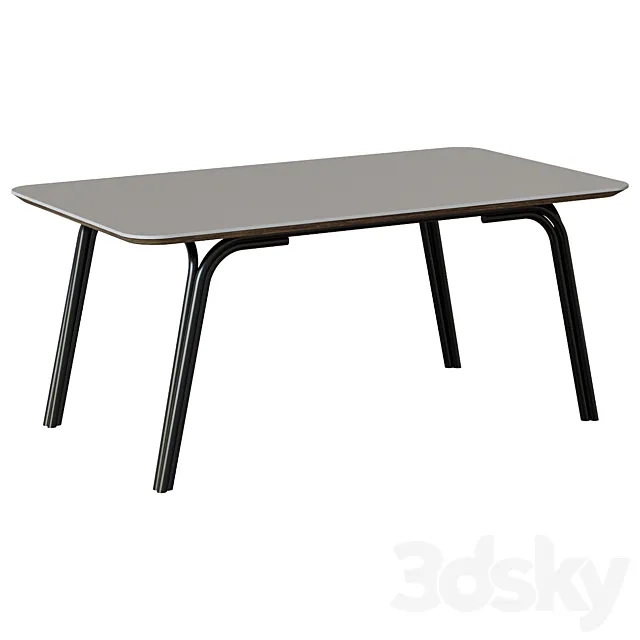 Bernon table 180×100 light polycement 3D Model