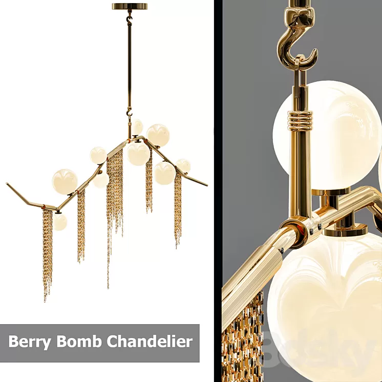 Berry Bomb Chandelier 3D Model Berry Bomb Chandelier 3D Model