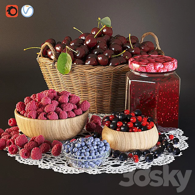 Berry set 3D Model