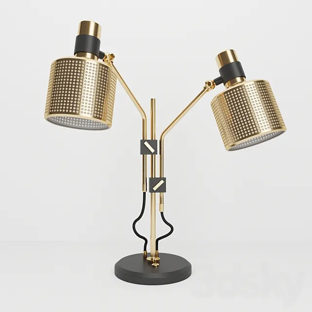Bert Frank Riddle Double Table Light 3D Model Bert Frank Riddle Double Table Light 3D Model