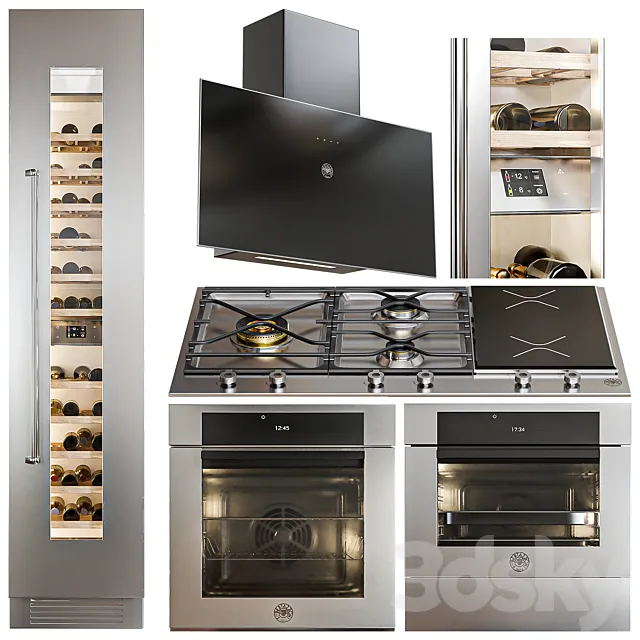 Bertazzoni Appliance set 3D Model Bertazzoni Appliance set 3D Model