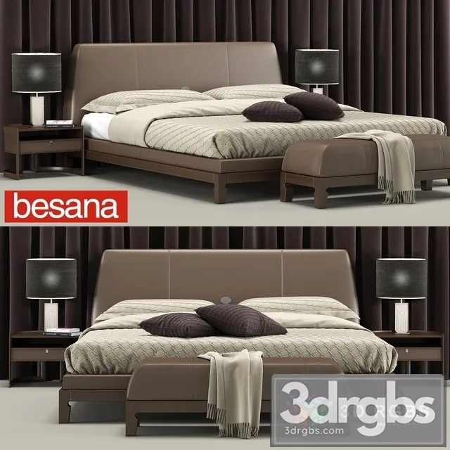 Besana Lavinia Bed 3D Model Download