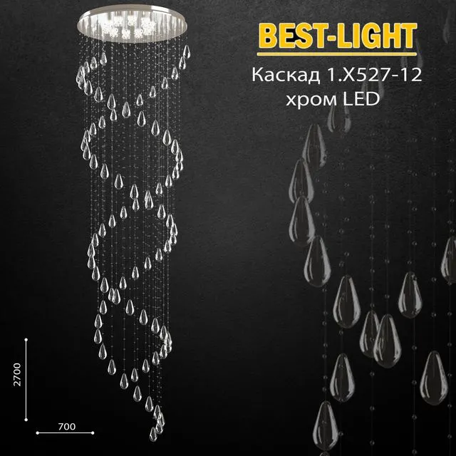 Best-Light Cascade 1.X527-12 chrome LED 3D Model Best-Light Cascade 1.X527-12 chrome LED 3D Model