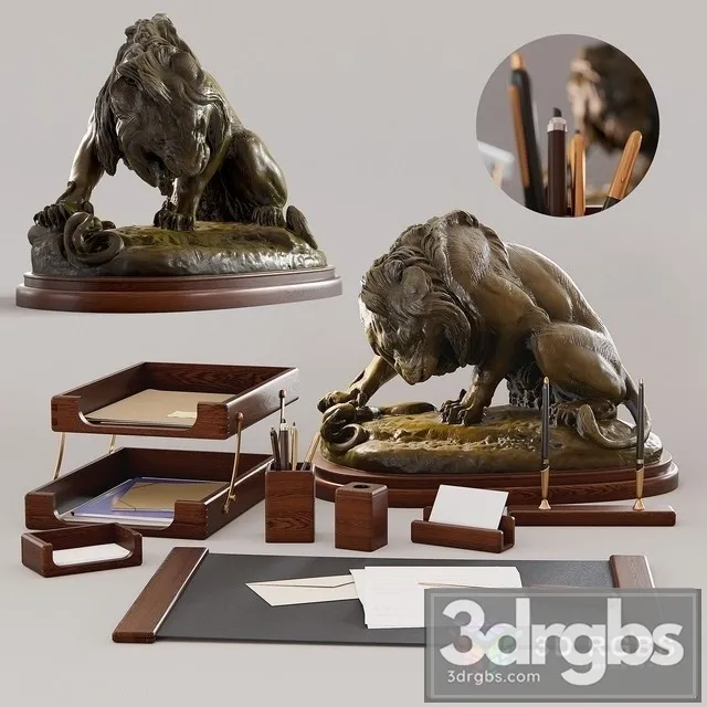 Bestar Lion Office Set 3D Model Download