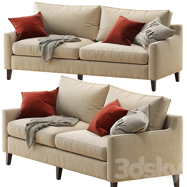 Beverly upholstered sofa 3D Model