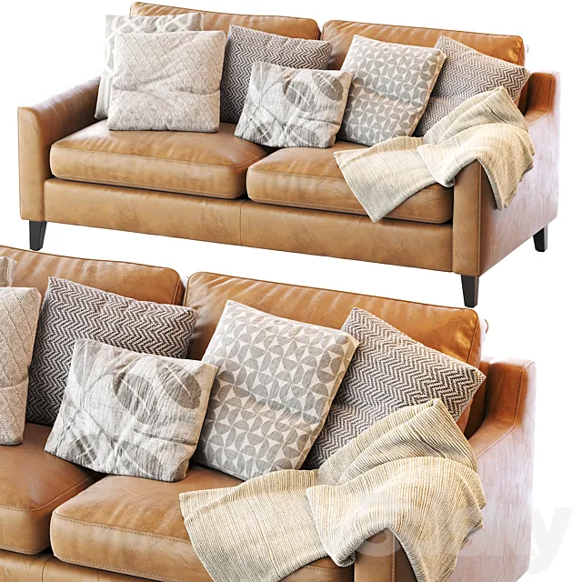 Beverly Upholstered Sofa 3D Model Beverly Upholstered Sofa 3D Model