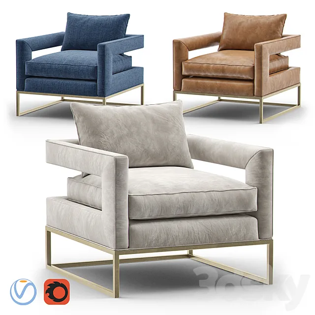 BEVIN Accent Chair 3D Model BEVIN Accent Chair 3D Model