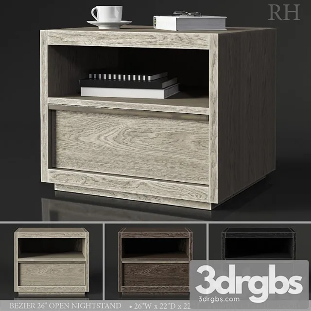 Bezier 26in Open Nightstand 3D Model Download Bezier 26in Open Nightstand 3D Model Download