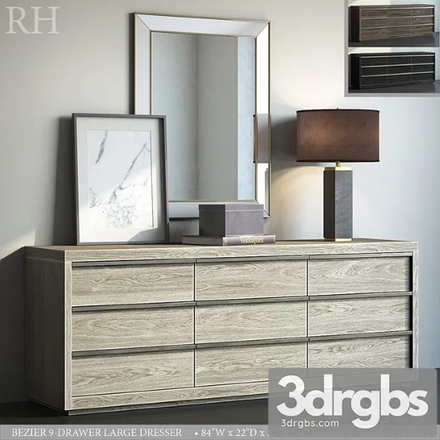 Bezier 9-drawer large dresser