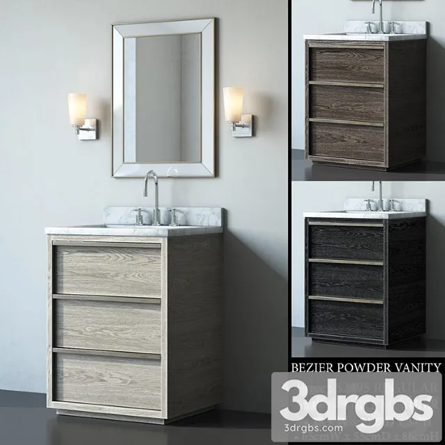 Bezier Powder Vanity 3D Model Download