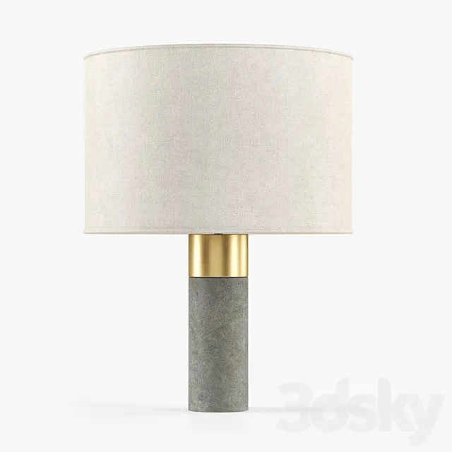 Bianco Cement Table Lamp _ Lampara Sobremesa Cemento 3D Model Bianco Cement Table Lamp _ Lampara Sobremesa Cemento 3D Model