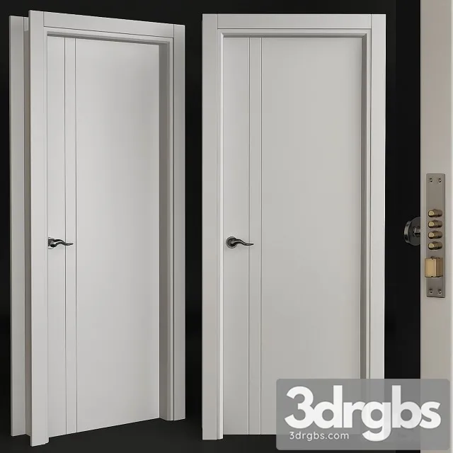 Bianco Noble Belldinni Modern Interior Door 3D Model Download