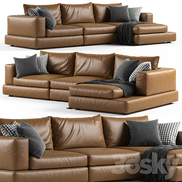 biancobianco CARESSE 3 Seater corner 3D Model