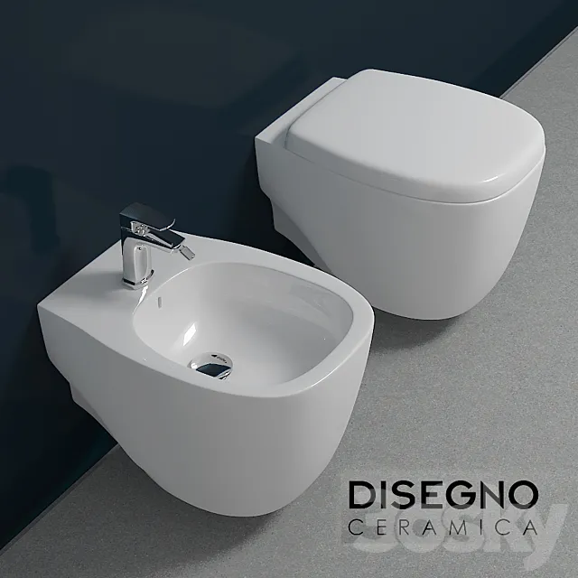 Bidet and toilet 3DModel
