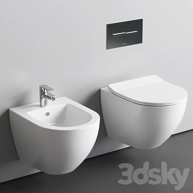 Bidet_Toilet bowl Ceramica Nova Metropol 3D Model
