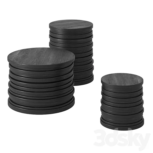 BIDU table set. Baxter. 3D Model