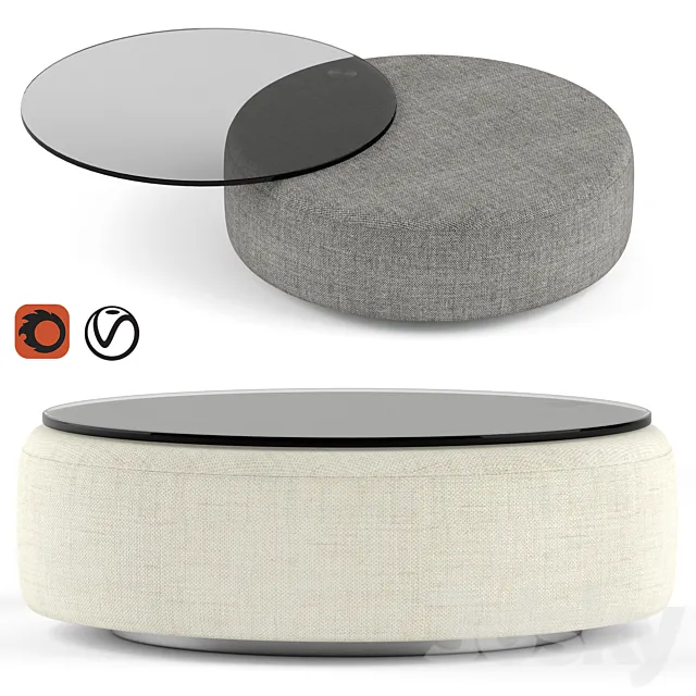 Bielefelder Werkstaetten Luna coffee table 3D Model