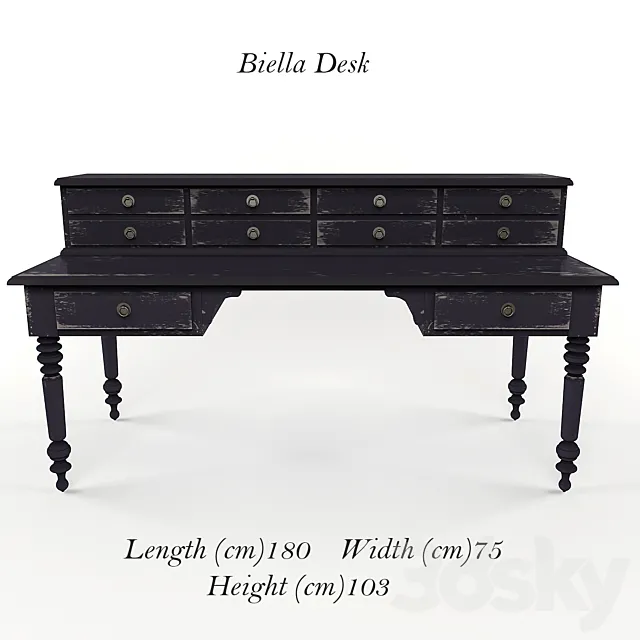 Biella Desk 3D Model