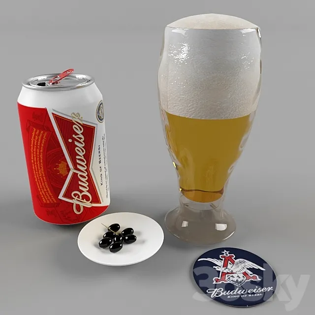 bierre budweiser 3D Model