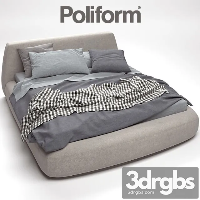 Big Bed Poliform 3D Model Download