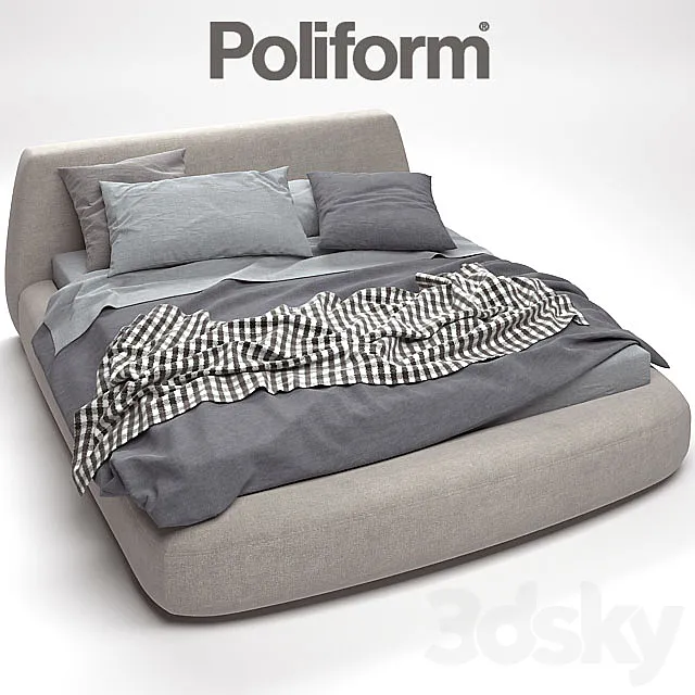 Big Bed Poliform 3DModel Big Bed Poliform 3DModel