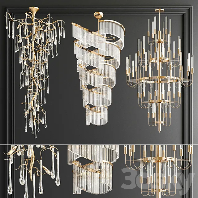 Big Chandeliers Collection – 3 type 3DModel Big Chandeliers Collection – 3 type 3DModel
