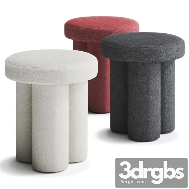 BIG FOOT Fabric Stool by 101 Copenhagen 3D Model Download