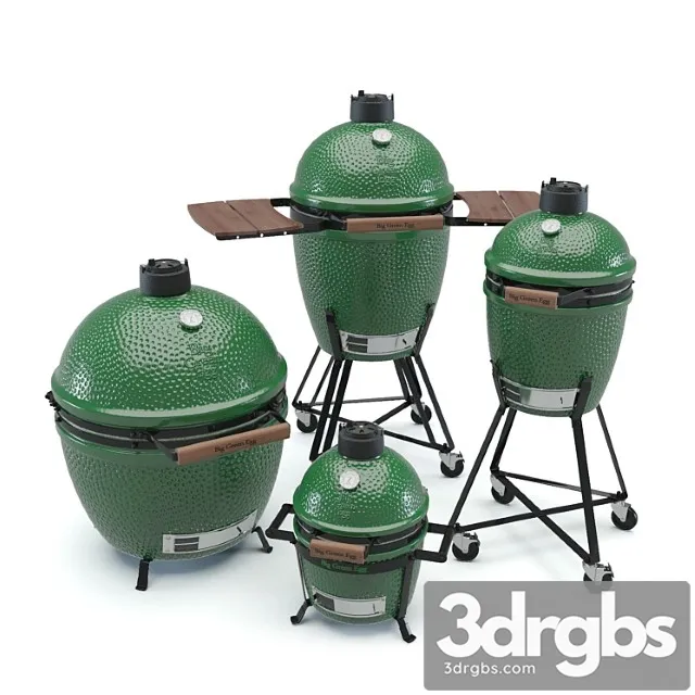 Big Green Egg Set 3D Model Download Big Green Egg Set 3D Model Download