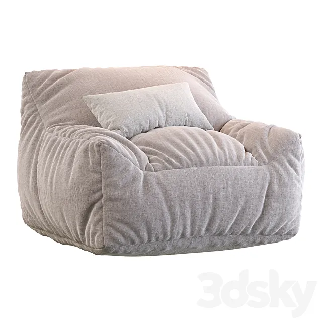 Big Joe Lux Large Bean Bag Chair & Lounger 3D Model