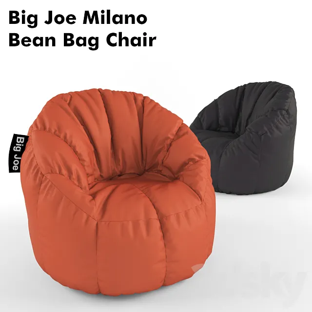Big Joe Milano Bean Bag Chair 3D Model Big Joe Milano Bean Bag Chair 3D Model