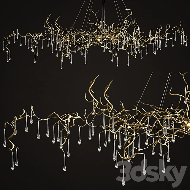 Bijout Oval Chandelier by Serip Lighting 3D Model