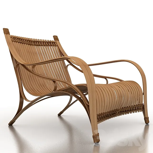 Bilah Bamboo ArmChair 3D Model
