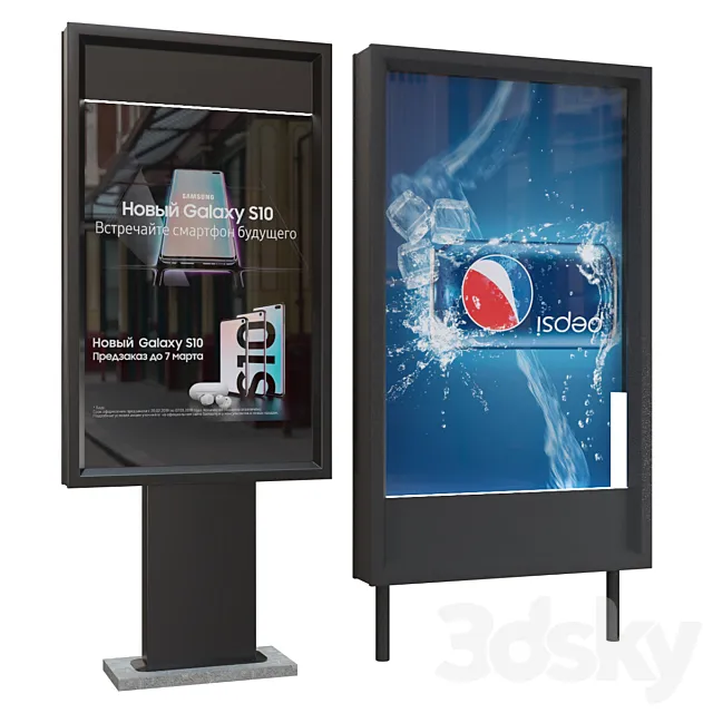 Billboard backlit 3D Model Billboard backlit 3D Model