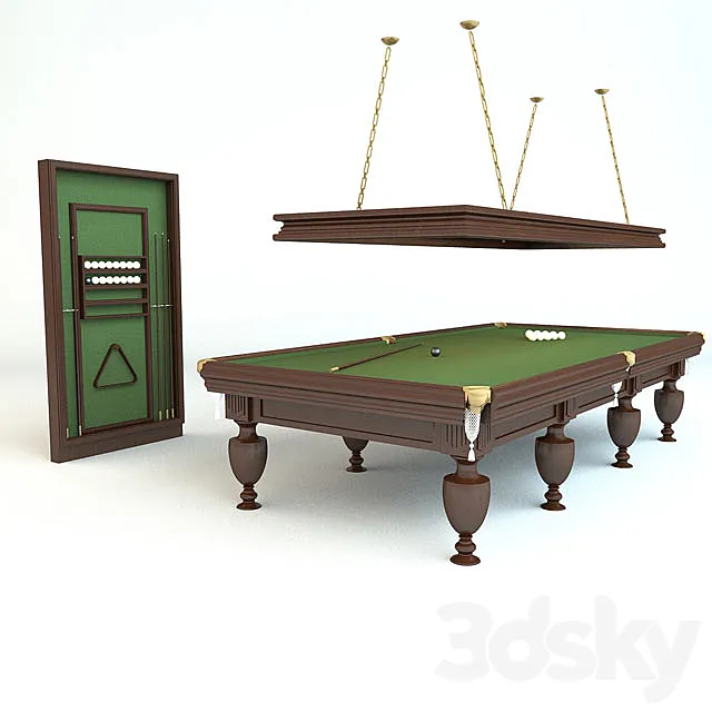 Billiard set 3D Model