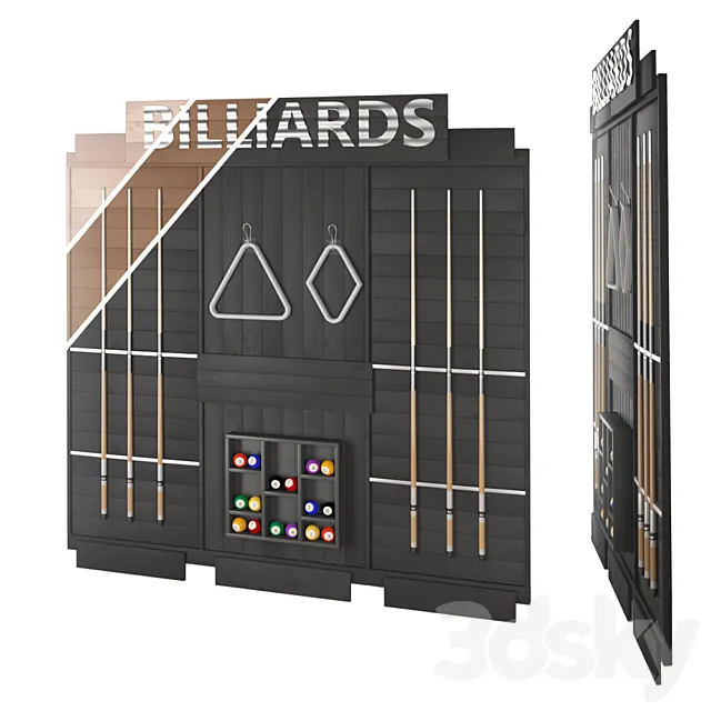 Billiard set 3D Model
