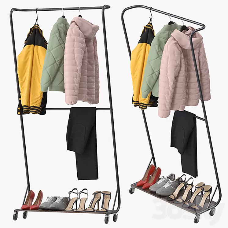 Billie Clothing Rack 3D Model Billie Clothing Rack 3D Model