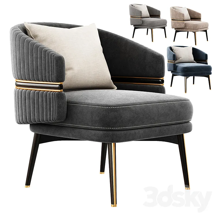 Billy arm chair 3D Model Free Download