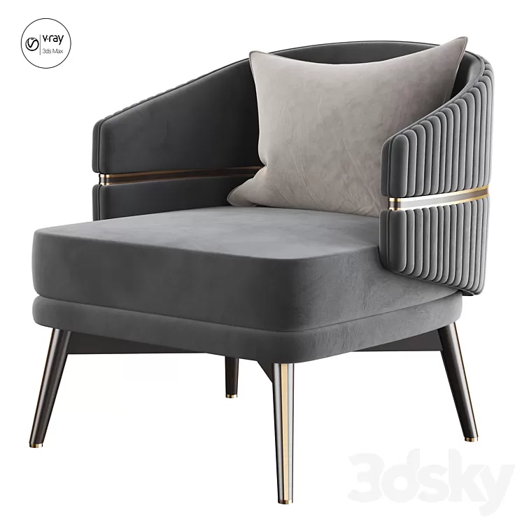 Billy armchair by aster 3D Model Billy armchair by aster 3D Model