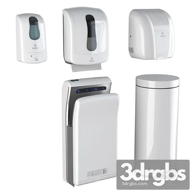 Binele Equipment Set Hands White 3D Model Download