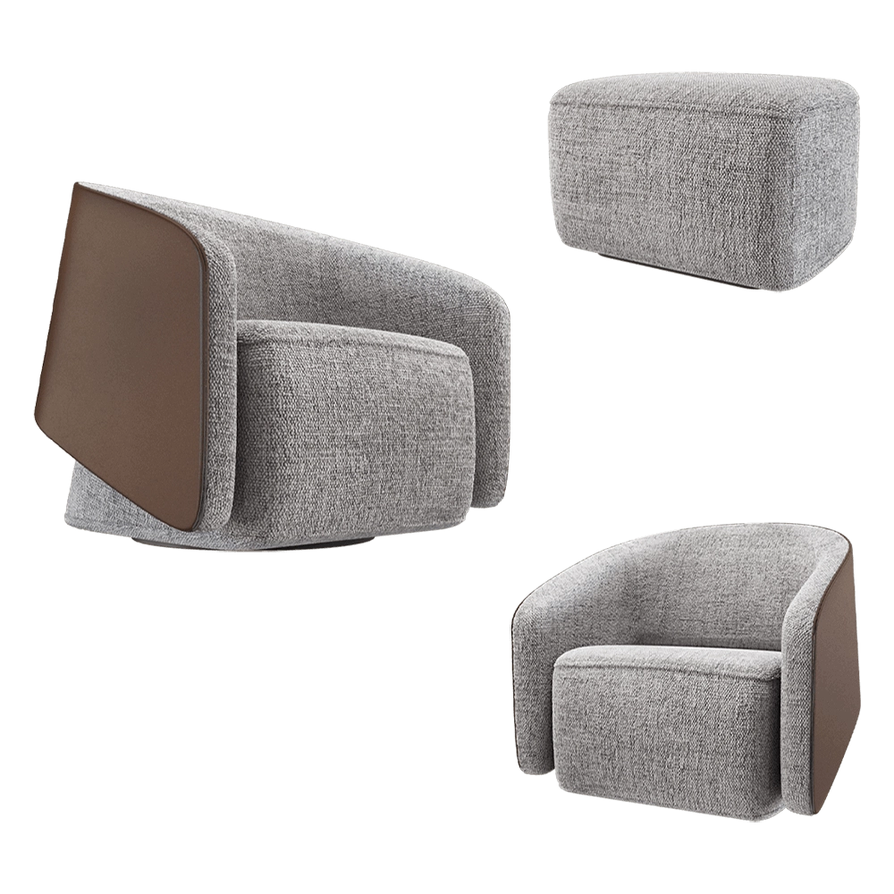 Bino home – Armchair and bench Round 3D Model
