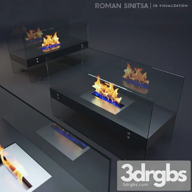 Bio ethanol fireplace 3D Model Download
