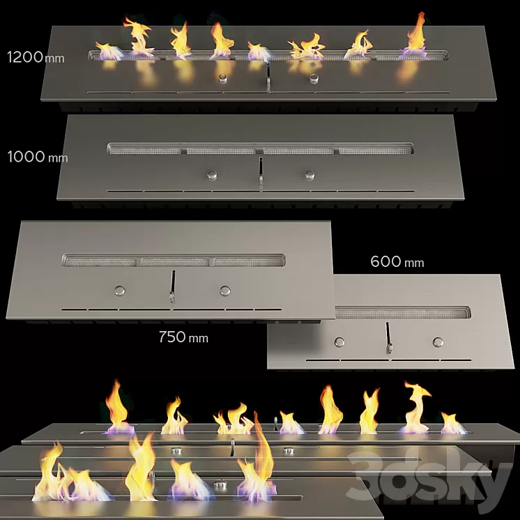 Bio-fireplace 3D Model