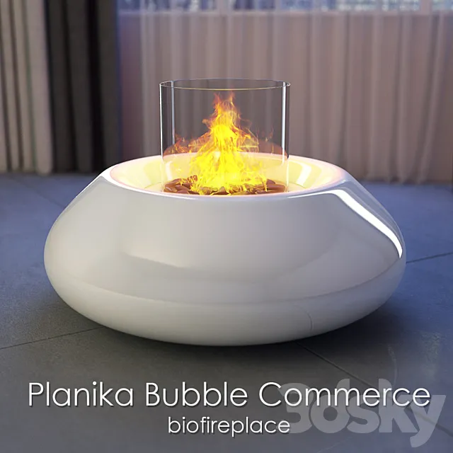 Biofireplace Planika Bubble Commerce 3D Model