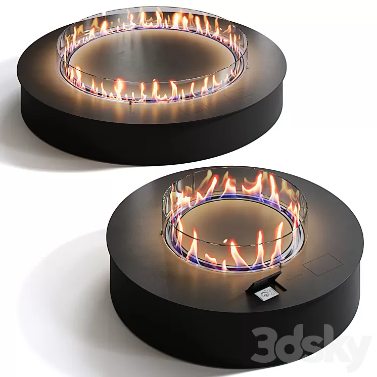 Biograte SmartFire Round Biofireplaces 3D Model Free Download