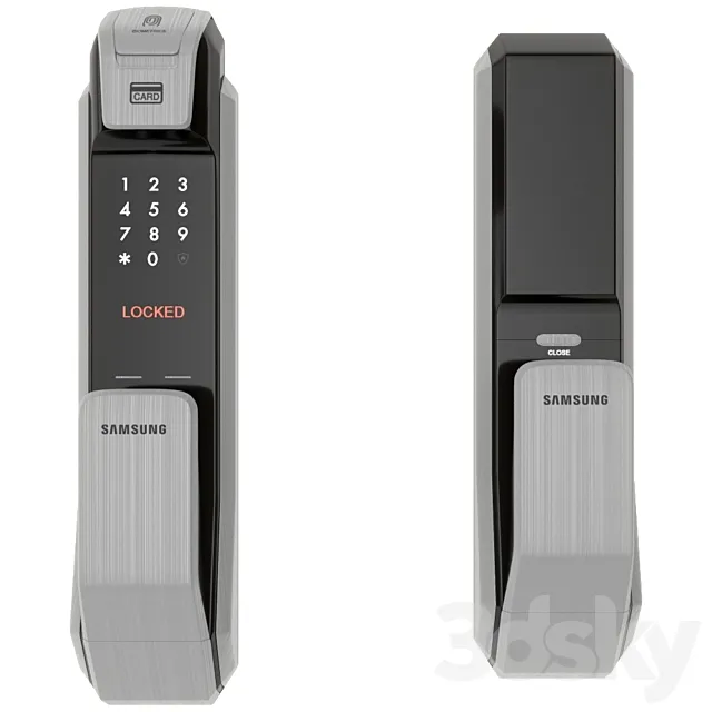 Biometric handlers Samsung SHS-P718 (Biometric electrical lock) 3D Model Biometric handlers Samsung SHS-P718 (Biometric electrical lock) 3D Model
