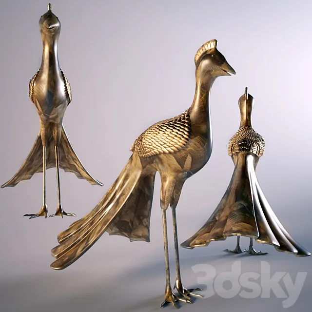 Bird sculpture 3D Model